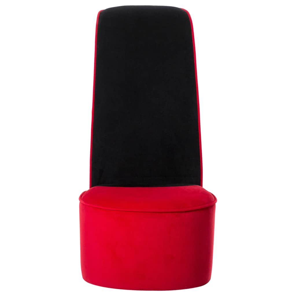Hakstoel fluweel rood