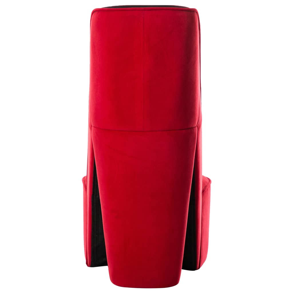 Hakstoel fluweel rood