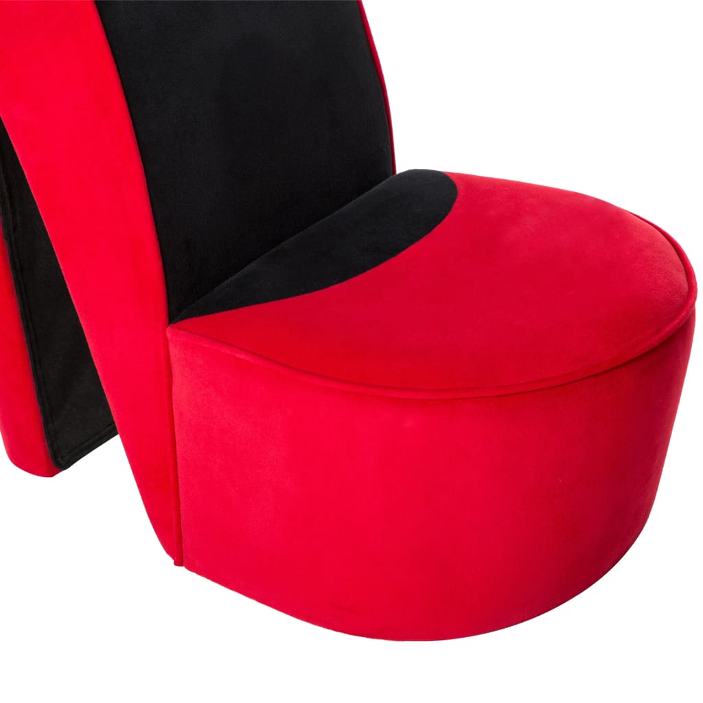 Hakstoel fluweel rood