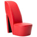 Hakstoel kunstleer rood