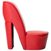 Hakstoel kunstleer rood