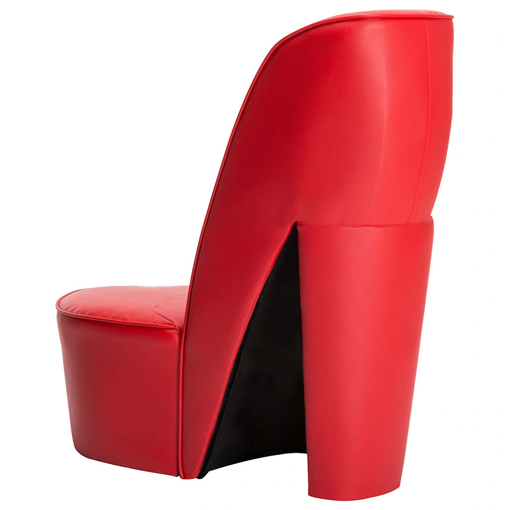 Hakstoel kunstleer rood
