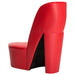 Hakstoel kunstleer rood