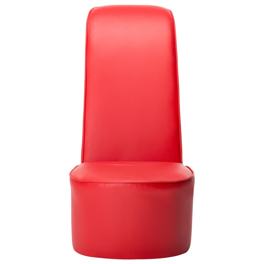 Hakstoel kunstleer rood