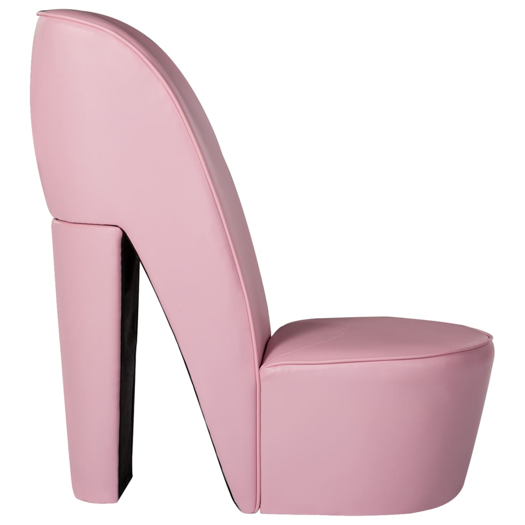 Hakstoel kunstleer roze