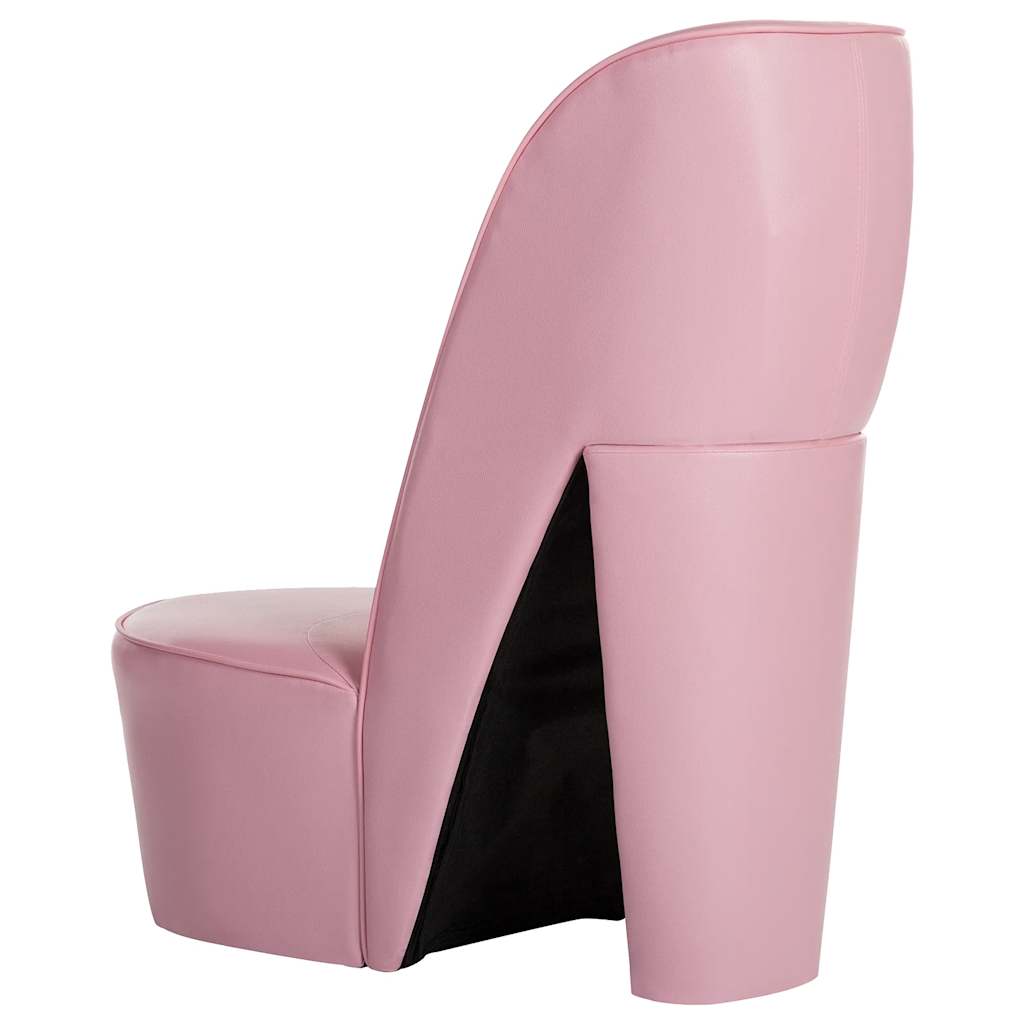 Hakstoel kunstleer roze