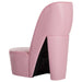 Hakstoel kunstleer roze
