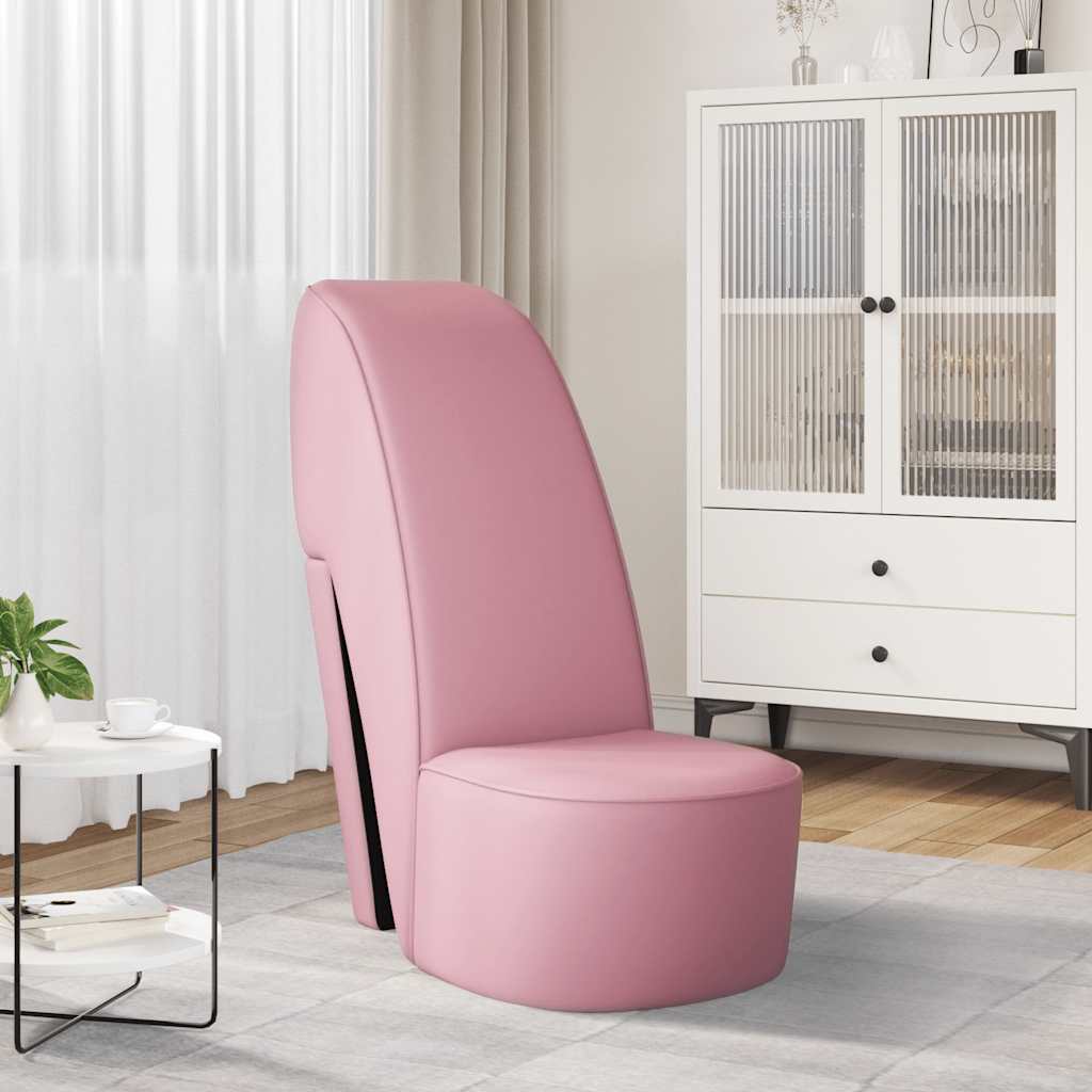 Hakstoel kunstleer roze