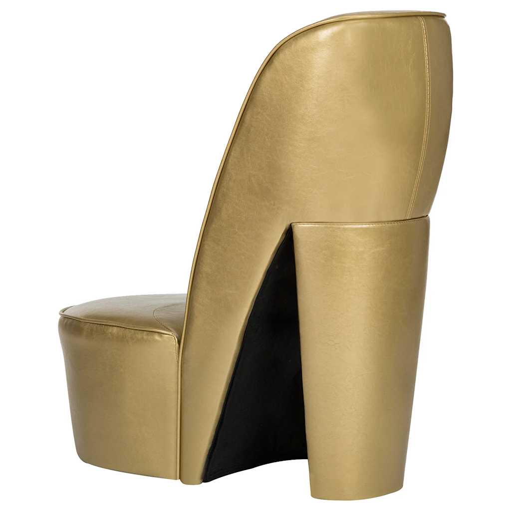 Hakstoel kunstleer goudkleurig
