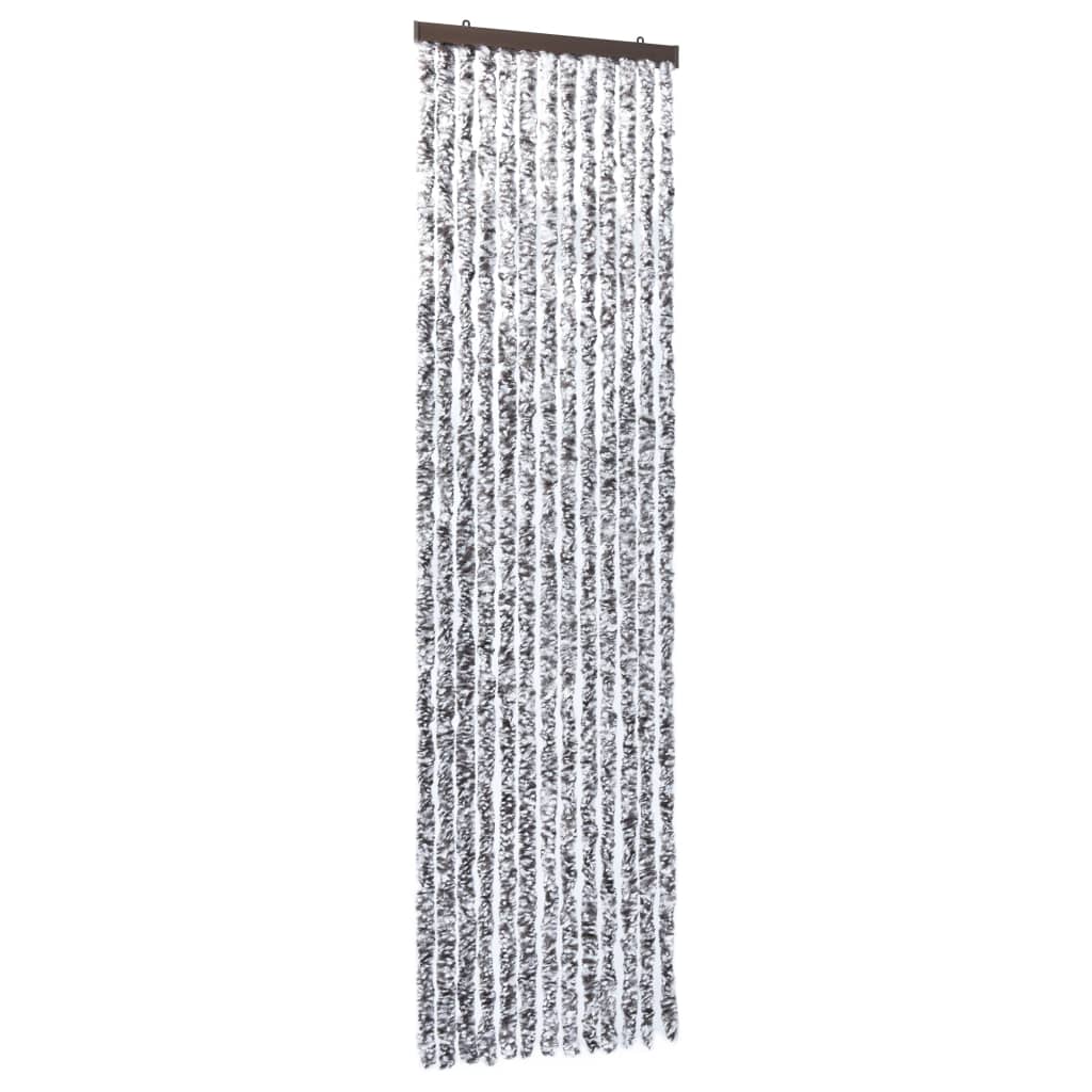 Vliegengordijn 56x185 cm chenille bruin en beige