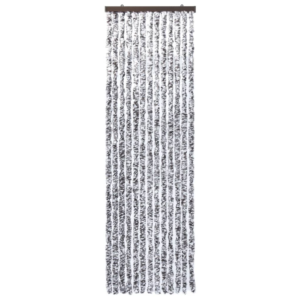 Vliegengordijn 56x185 cm chenille bruin en beige