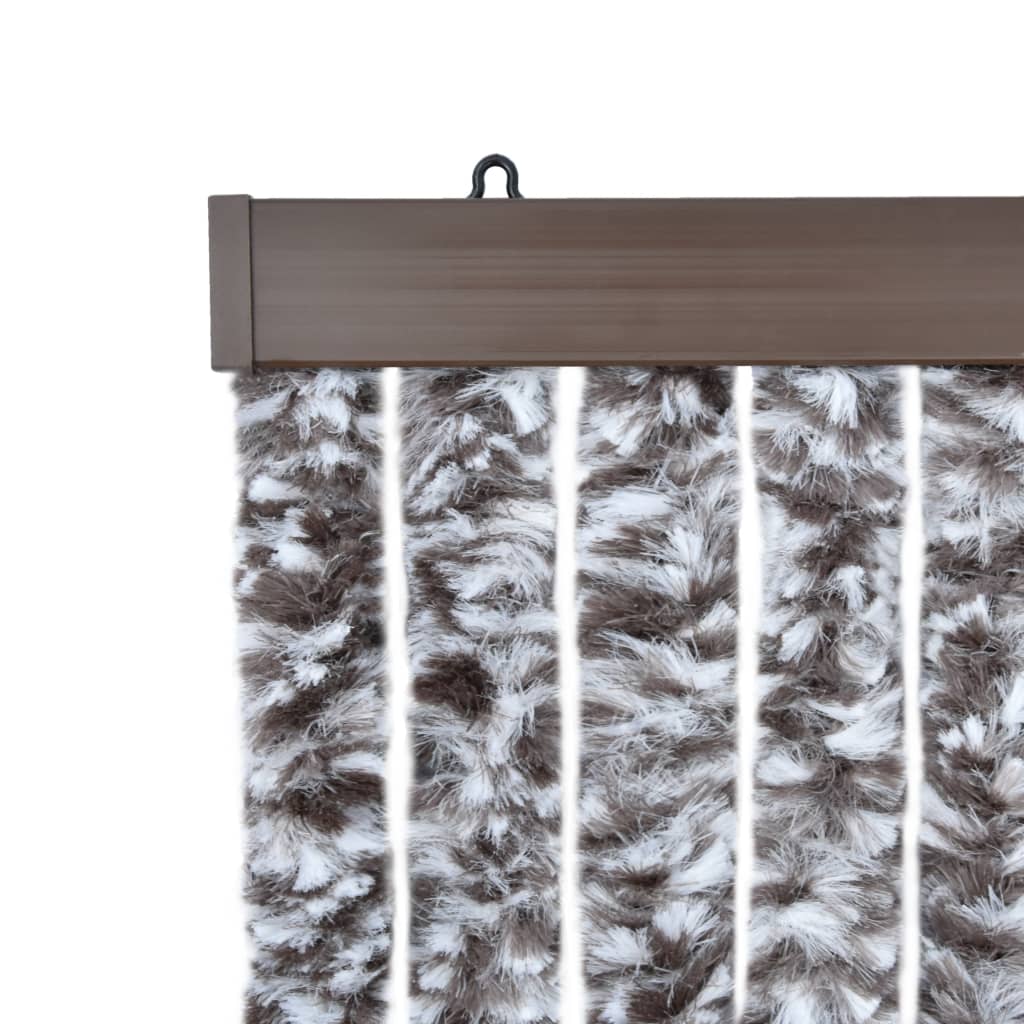 Vliegengordijn 56x185 cm chenille bruin en beige