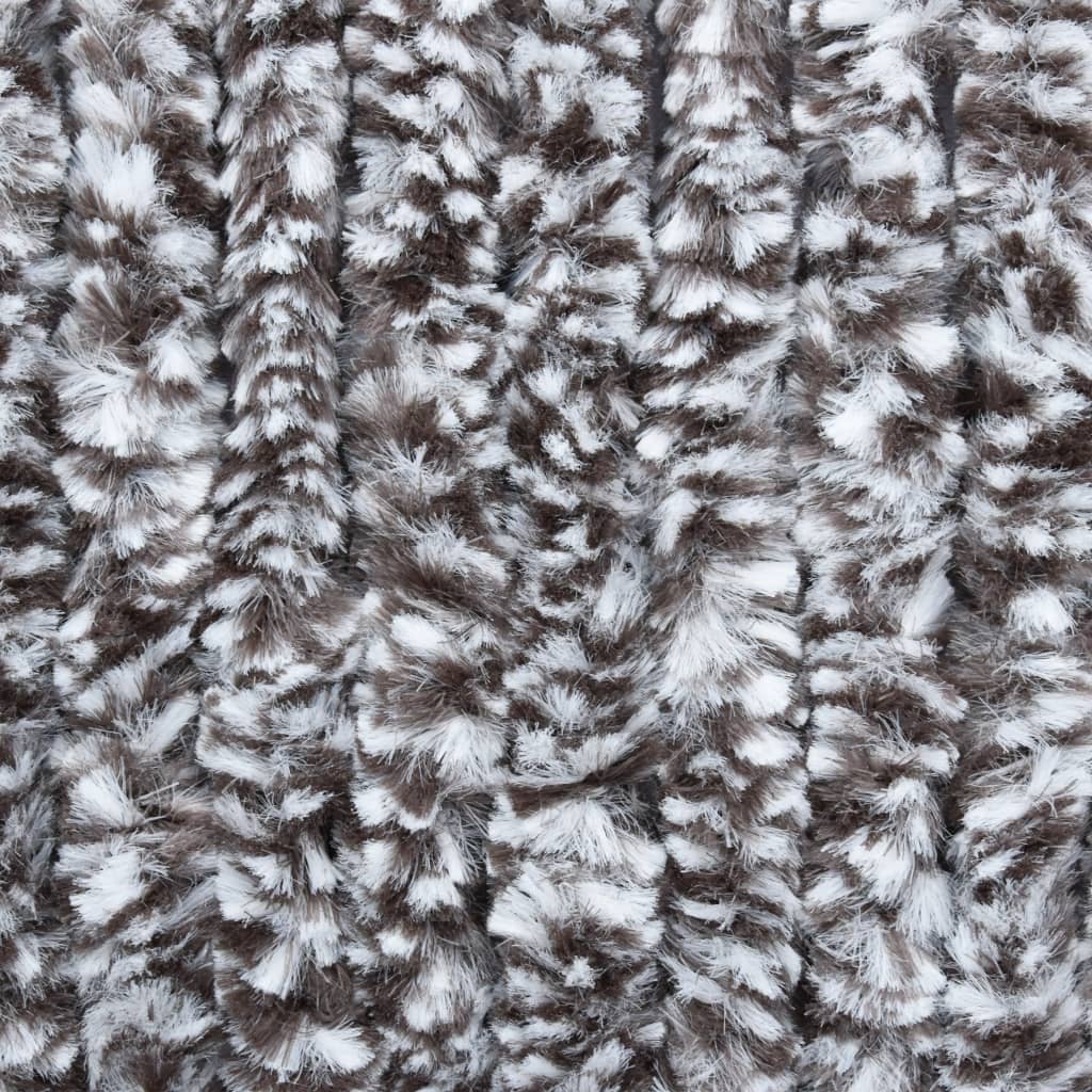Vliegengordijn 56x185 cm chenille bruin en beige