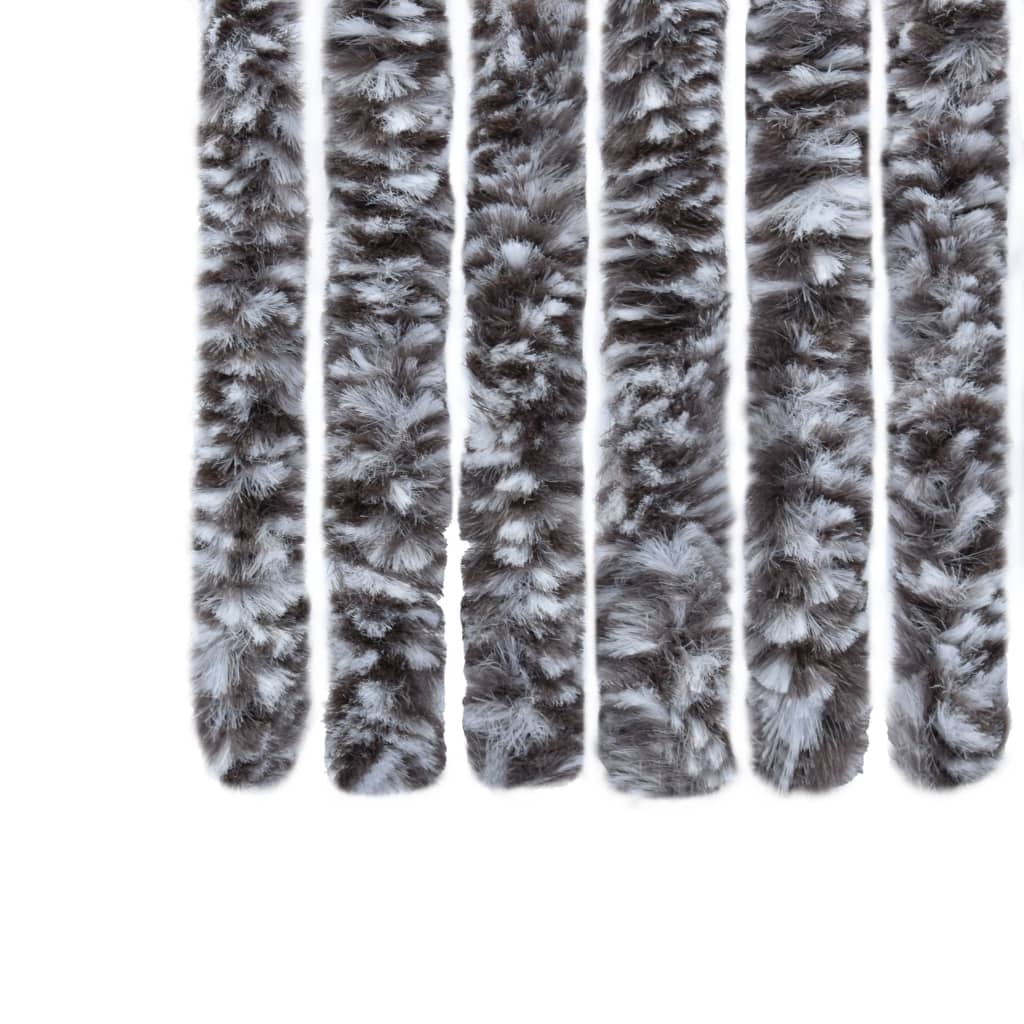 Vliegengordijn 56x185 cm chenille bruin en beige