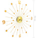 Wandklok 70 cm metaal goudkleurig