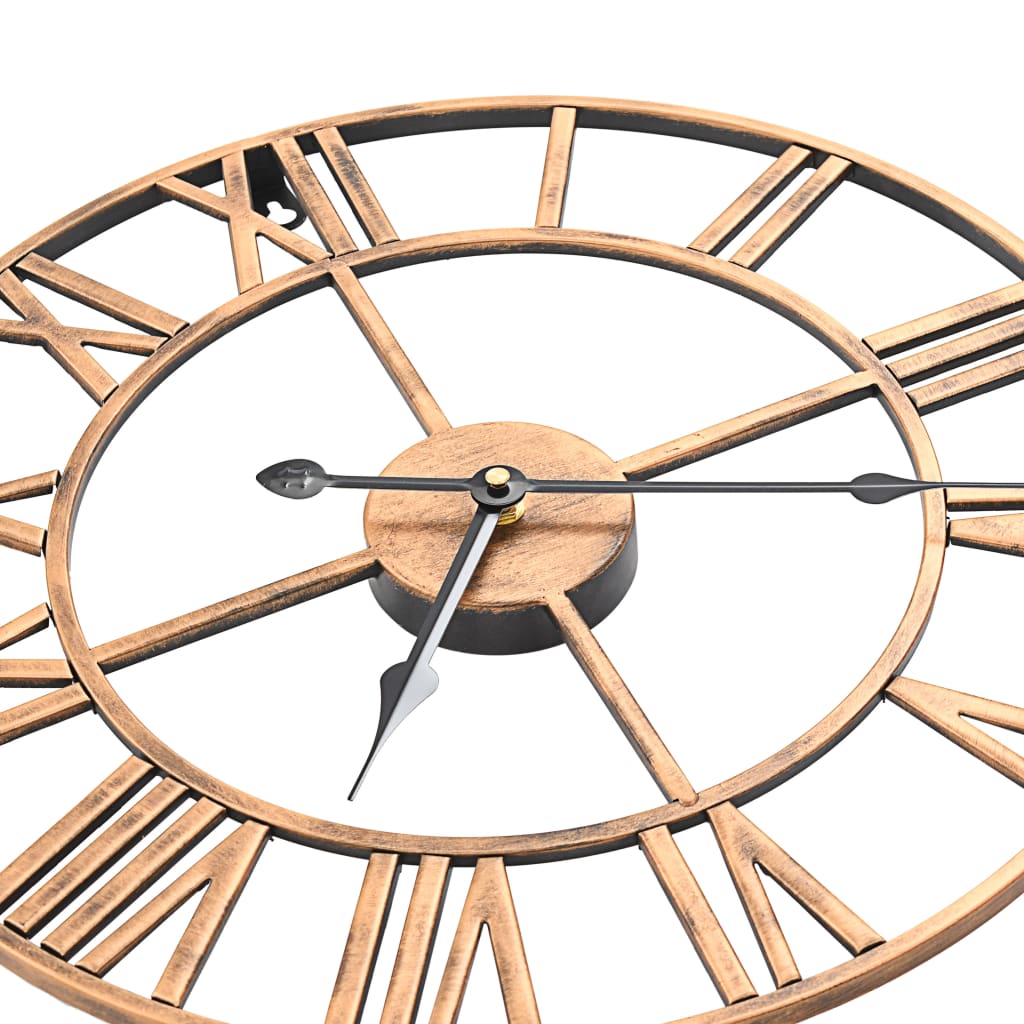 Wandklok 40 cm metaal goudkleurig
