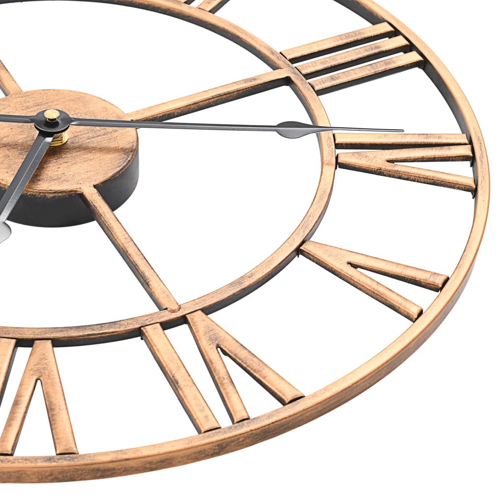 Wandklok 40 cm metaal goudkleurig