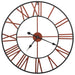 Wandklok 58 cm metaal rood