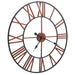 Wandklok 58 cm metaal rood