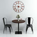Wandklok 58 cm metaal rood