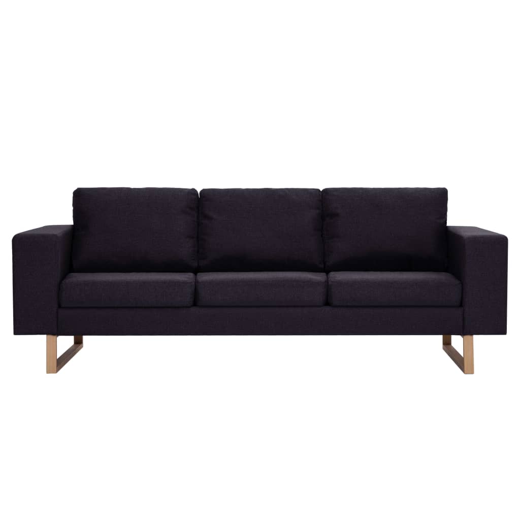 2-delig Bankstel stof zwart