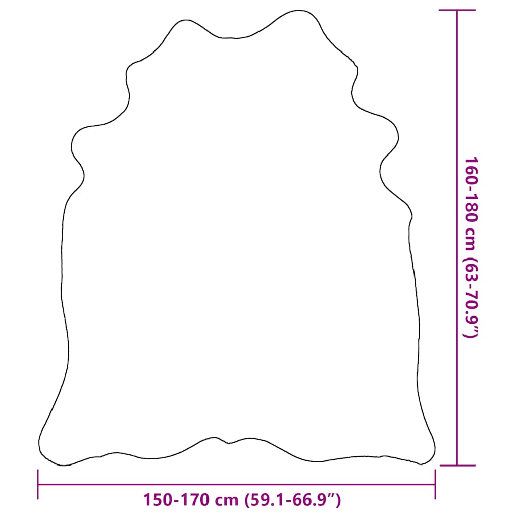 Vloerkleed 150x170 cm echte runderhuid zwart