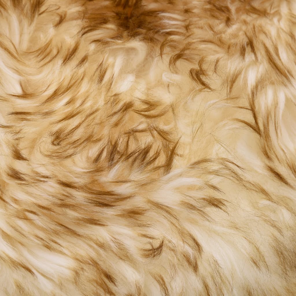 Vloerkleed 60x90 cm schapenvacht gemêleerd bruin