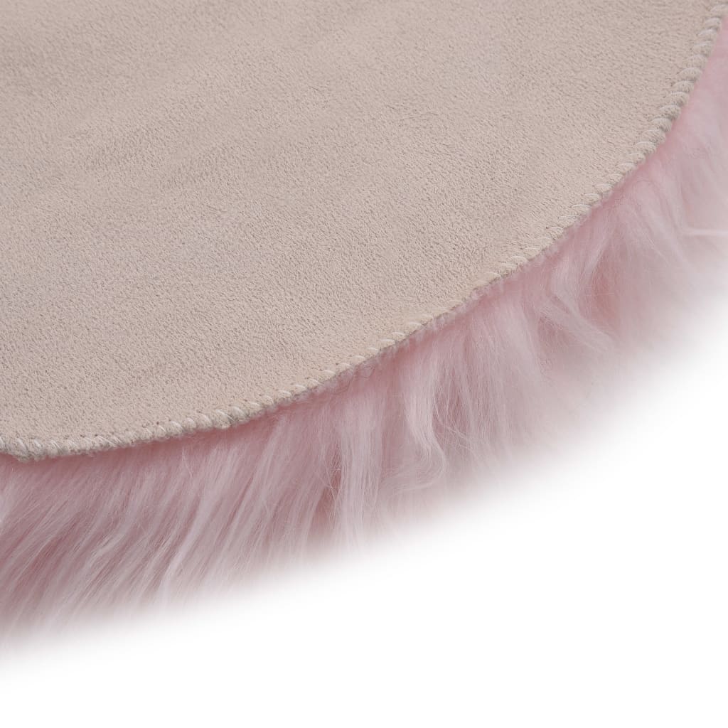 Vloerkleed 60x90 cm kunstschapenvacht roze
