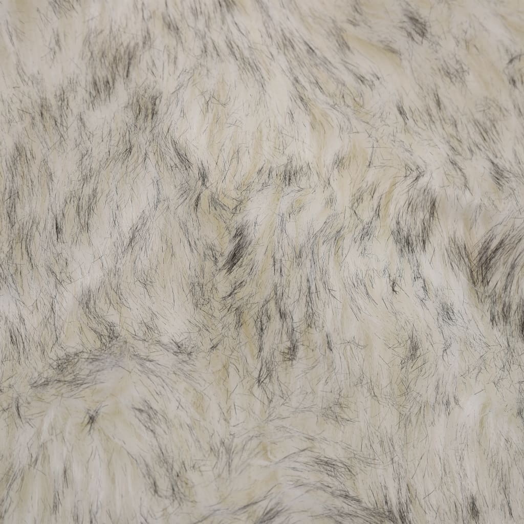 Vloerkleed 60x90 cm kunstschapenvacht gemêleerd grijs