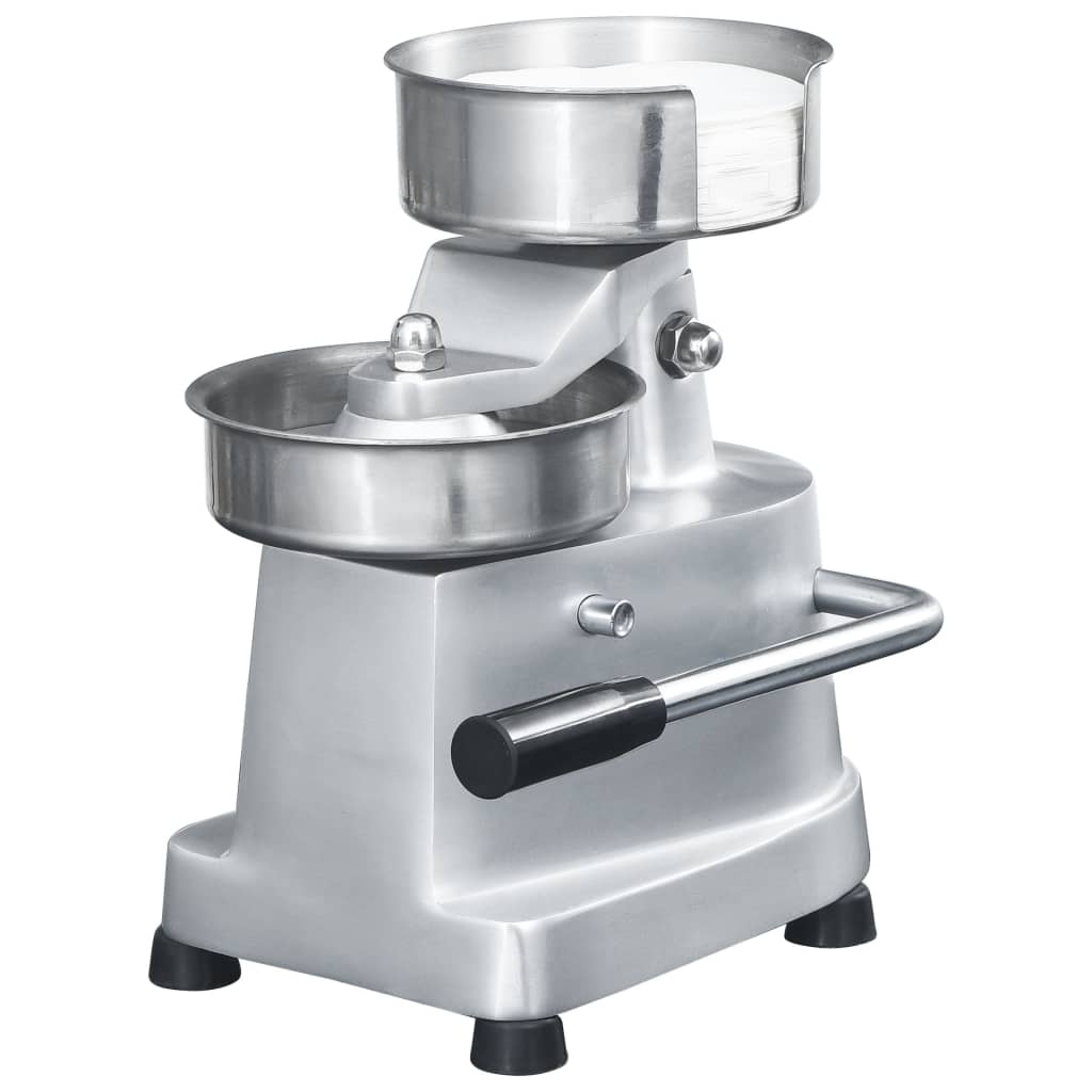 Hamburgerpersmachine met 500 scheidingsbladen 10 cm aluminium