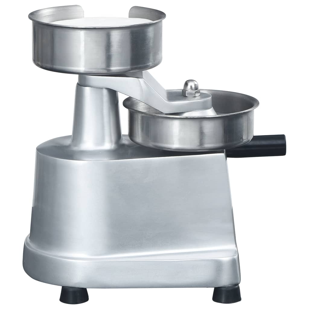 Hamburgerpersmachine met 500 scheidingsbladen 10 cm aluminium