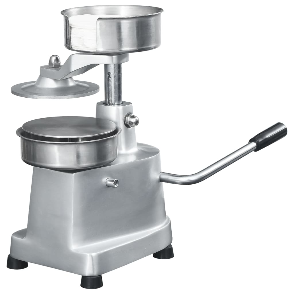 Hamburgerpersmachine met 500 scheidingsbladen 10 cm aluminium