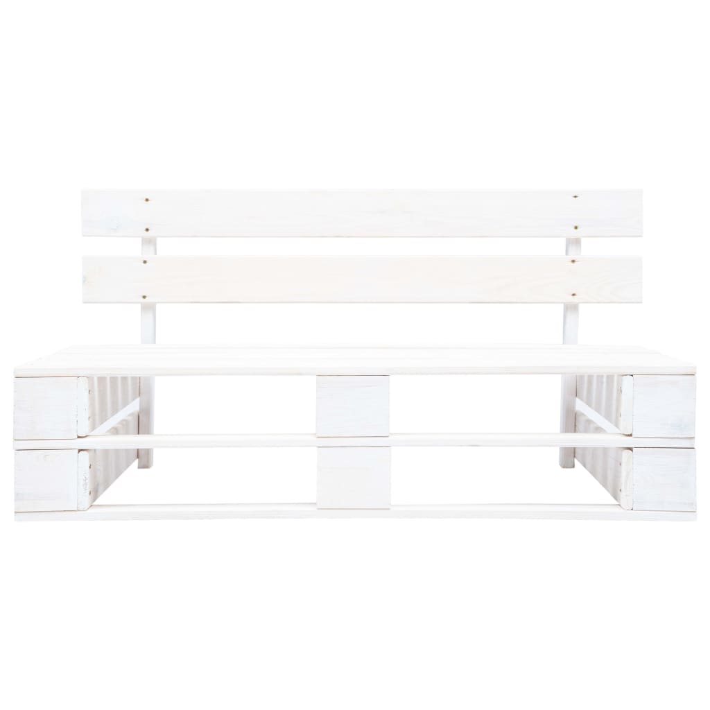 Tuinbank pallet hout wit