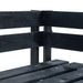 Tuinhoekbank Pallet Hout Zwart 1