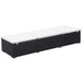 Ligbedden met kussens 2 st poly rattan zwart