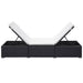 Ligbedden met kussens 2 st poly rattan zwart
