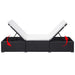 Ligbedden met kussens 2 st poly rattan zwart