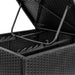 Ligbedden met kussens 2 st poly rattan zwart