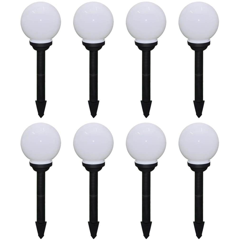 Tuinpadlampen 8 st met grondpin LED 15 cm