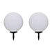 Tuinpadlampen 2 st met grondpin LED 50 cm