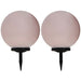 Solarlampen 2 st LED rond 40 cm RGB