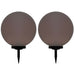 Solarlampen 2 st LED rond 50 cm RGB