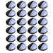 Solarwandlampen LED 24 st rond zwart