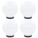 LED-bollampen 4 st rond 20 cm PMMA
