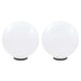 LED-bollampen 2 st rond 50 cm PMMA