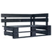 Tuinbank pallet met rode kussens grenenhout