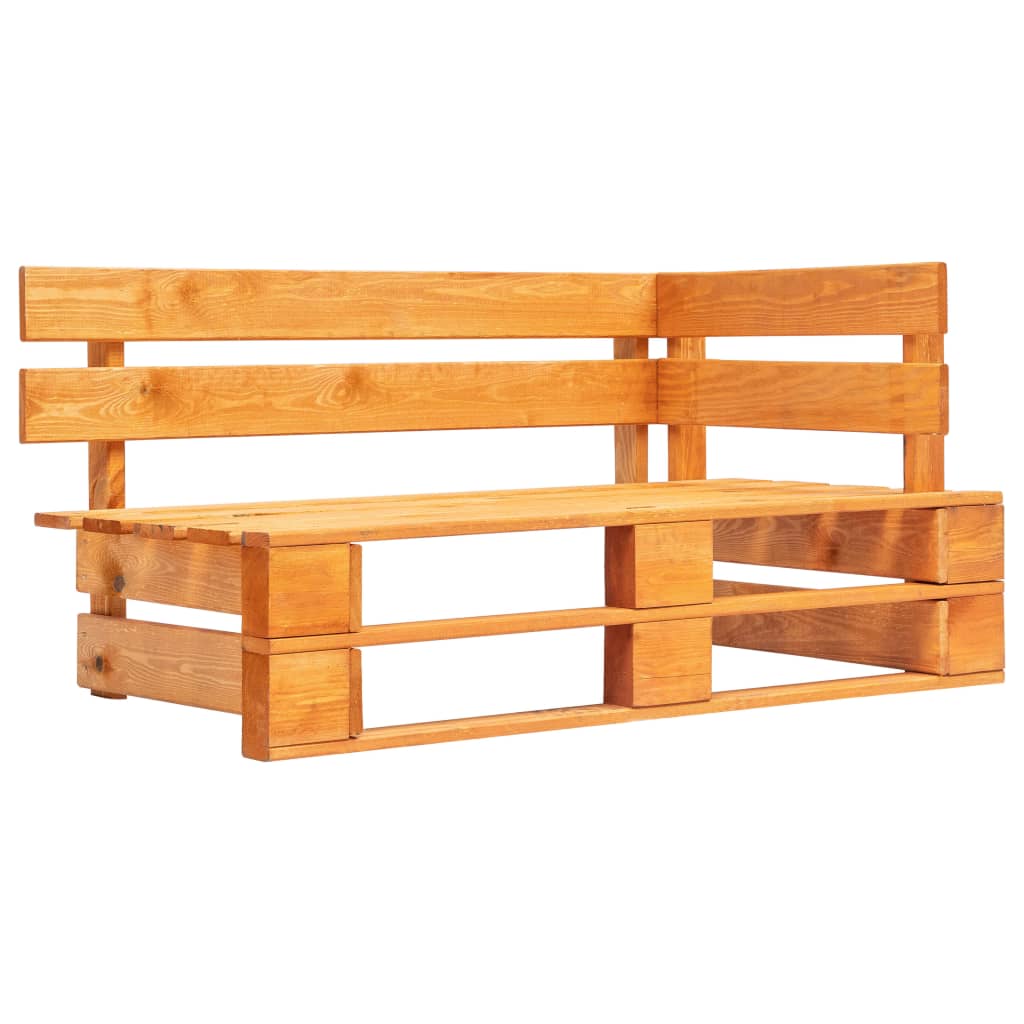 Tuinbank met grijze kussens pallet grenenhout