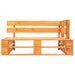 Tuinbank met grijze kussens pallet grenenhout