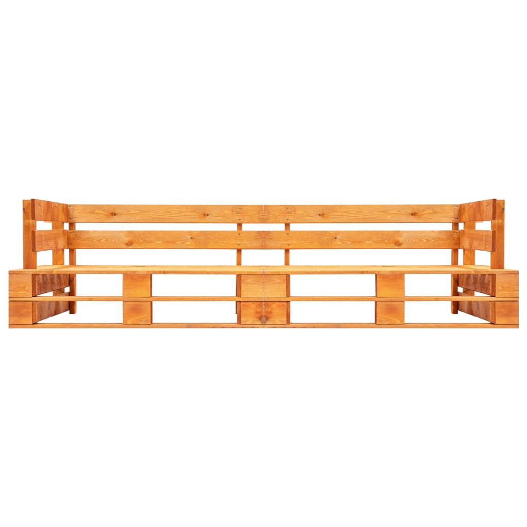 Tuinbank 2-Zits Pallet Hout Honingbruin 1