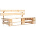 Tuinbank pallet met grijze kussens grenenhout